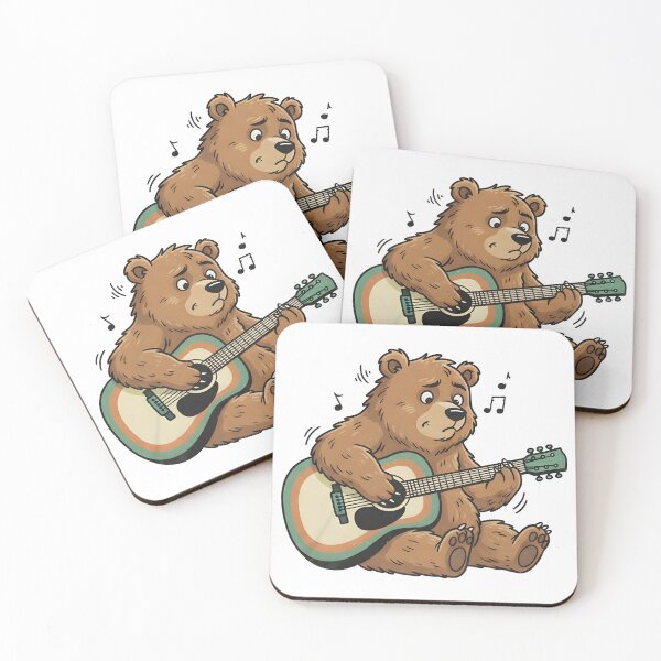 Item preview, school subject music A bear learning guitar at school designed and sold by Uglyandcute.