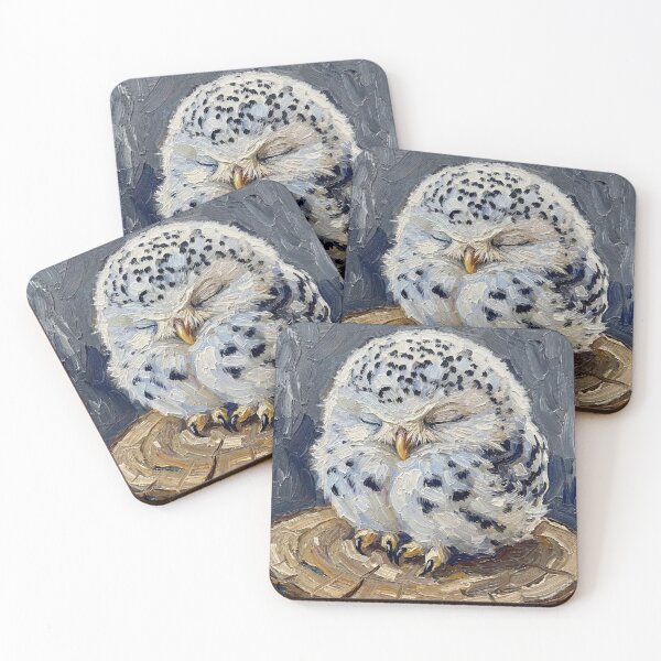 Item preview, Baby Owl After Van Gogh designed and sold by Vicky Brago-Mitchell®.