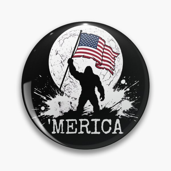 Item preview, Merica Bigfoot Moon Funny Men's 4th Of July Bigfoot Gear designed and sold by DynamicDesign.