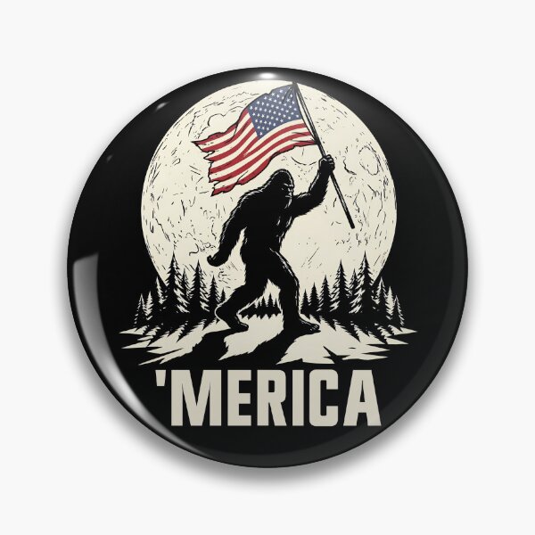 Item preview, Merica Bigfoot Moon Funny Men's 4th Of July Bigfoot Gear designed and sold by DynamicDesign.