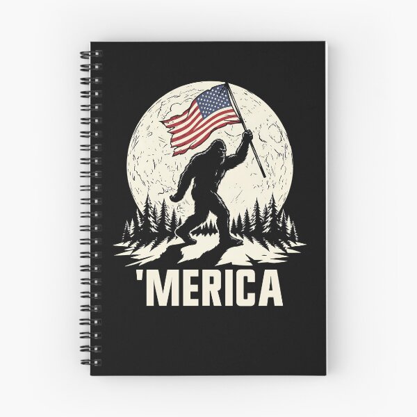Item preview, Merica Bigfoot Moon Funny Men's 4th Of July Bigfoot Gear designed and sold by DynamicDesign.