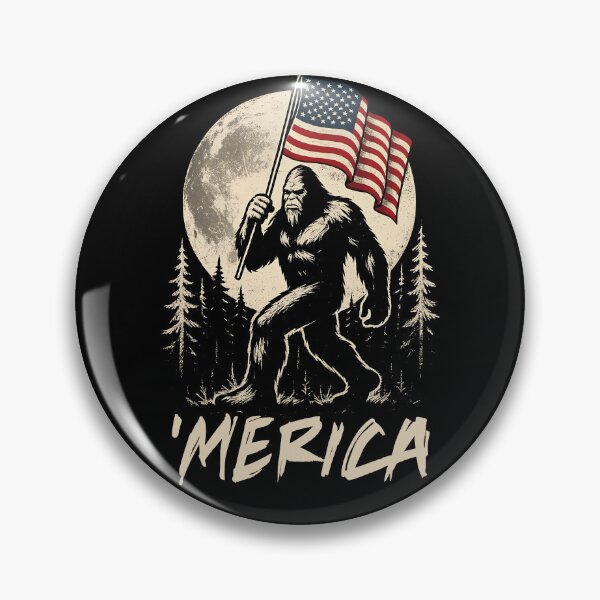 Item preview, Merica Bigfoot Moon Funny Men's 4th Of July Bigfoot Gear designed and sold by DynamicDesign.