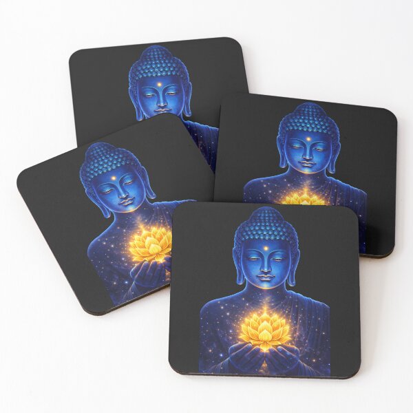 Item preview, Divine Buddha with Golden Lotus – Universe Inspired Spiritual Art designed and sold by Trove Designs.