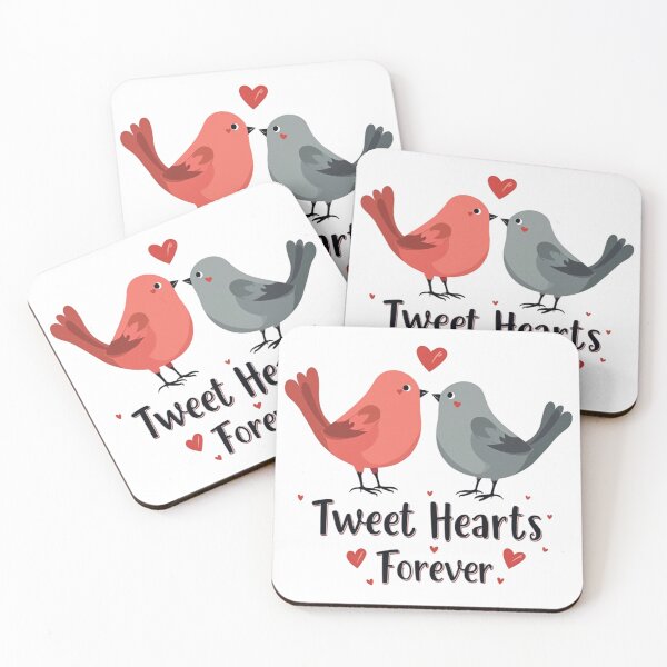 Item preview, Tweets Hearts Forever | Love Birds Illustration | Romantic Nature Inspired Art designed and sold by PaintedPixels01.