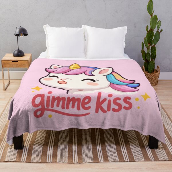 Item preview, Gimme Kiss Cute Unicorn – Shy Valentine Vibes designed and sold by Ivy-Triggs.