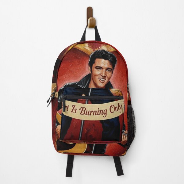 Item preview, Elvis Presley Valentine Art – "My Heart Is Burning" Leather Jacket Oil Painting designed and sold by Art's Diner.