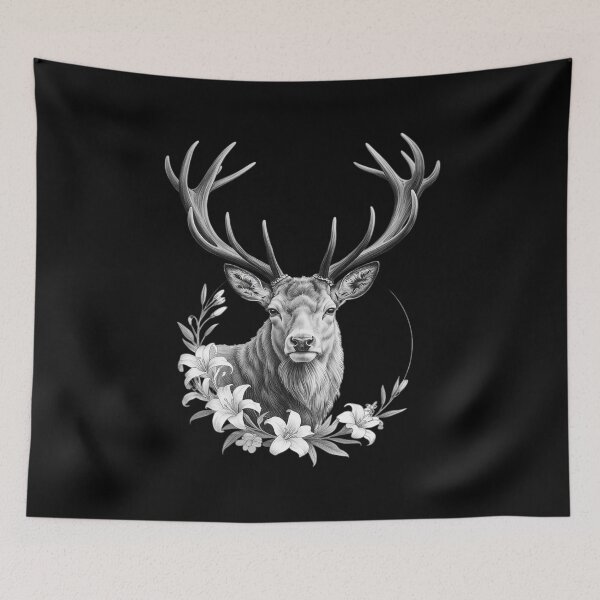 Item preview, Floral Deer Lover Flower designed and sold by ProudForFunny.