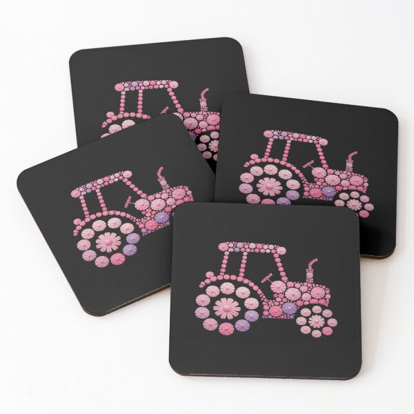 Item preview, Floral Flower Pattern Tractor Silhouette Farming designed and sold by ProudForFunny.
