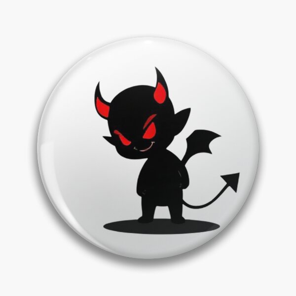 Item preview, Mini Devil Silhouette – Dark Cartoon with Red Glowing Eyes designed and sold by PixelVibe782.