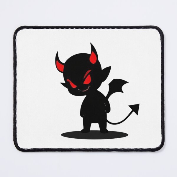 Item preview, Mini Devil Silhouette – Dark Cartoon with Red Glowing Eyes designed and sold by PixelVibe782.