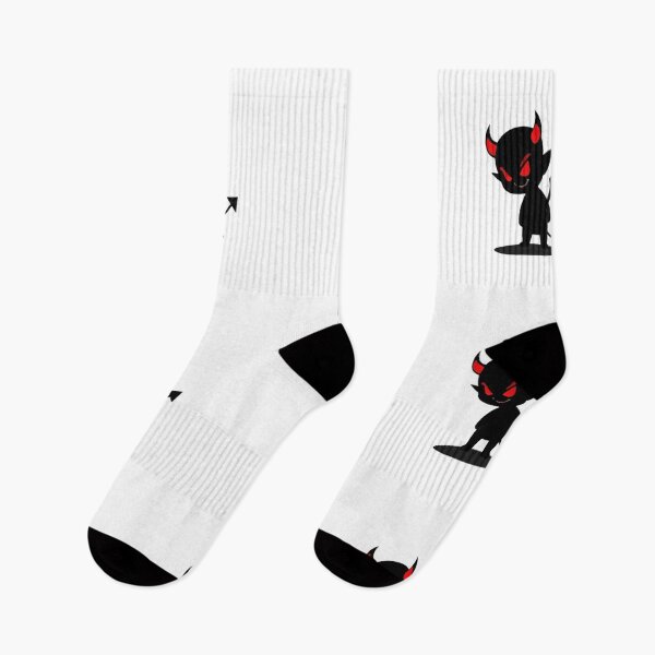 Item preview, Mini Devil Silhouette – Dark Cartoon with Red Glowing Eyes designed and sold by PixelVibe782.