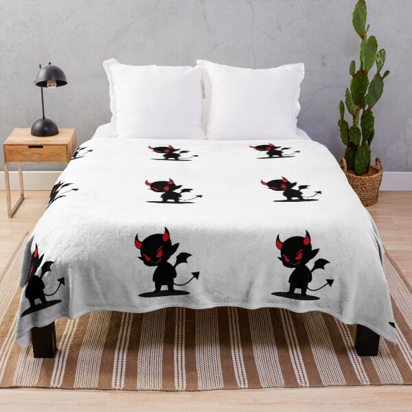Item preview, Mini Devil Silhouette – Dark Cartoon with Red Glowing Eyes designed and sold by PixelVibe782.