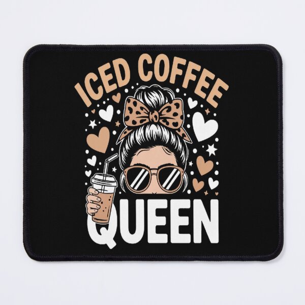 Item preview, Iced Coffee Queen Messy Bun Cold Brew Coffee Quote designed and sold by LacostCarl.