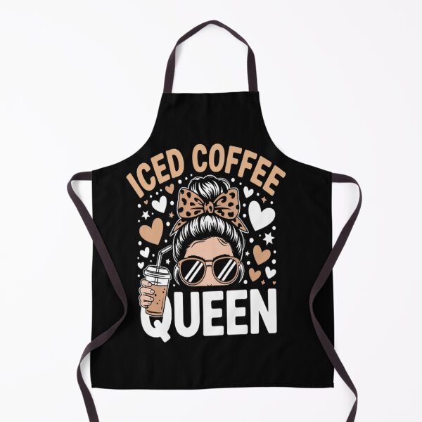 Item preview, Iced Coffee Queen Messy Bun Cold Brew Coffee Quote designed and sold by LacostCarl.