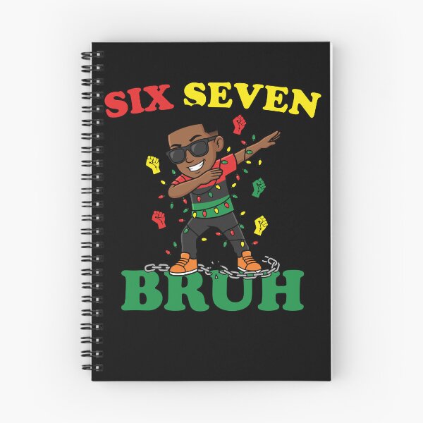 Aperçu de l'œuvre Six Seven Bruh Dabbing Juneteenth Boy Afro Boys Juneteenth Gear créée et vendue par DynamicDesign.