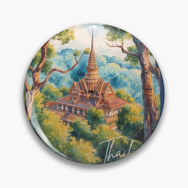 Item preview, Thailand Temple in the mountain Color paint design no.1216921T, brafdesign  designed and sold by Brafdesign.