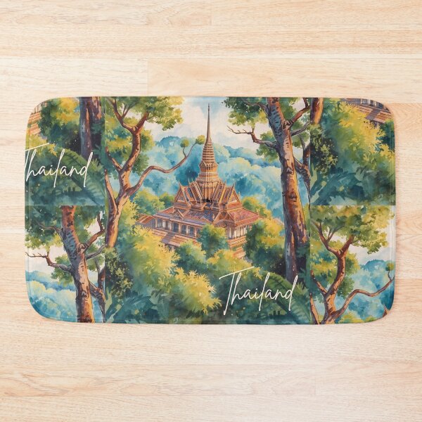 Item preview, Thailand Temple in the mountain Color paint design no.1216921T, brafdesign  designed and sold by Brafdesign.