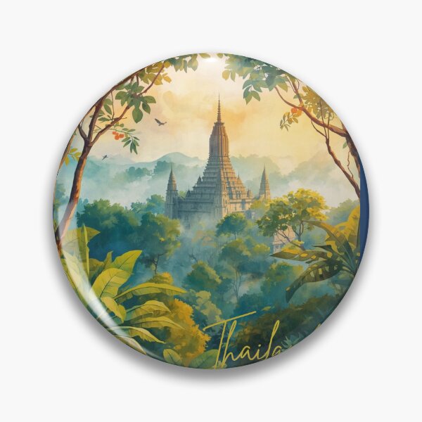 Item preview,  Thailand Chedi in the mountain Color paint design no.121693T, brafdesign  designed and sold by Brafdesign.