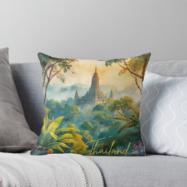 Item preview,  Thailand Chedi in the mountain Color paint design no.121693T, brafdesign  designed and sold by Brafdesign.