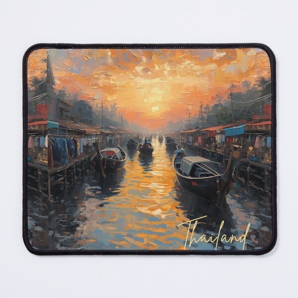 Item preview, Thailand Oil Color paint canal life design no.121694T, brafdesign designed and sold by Brafdesign.