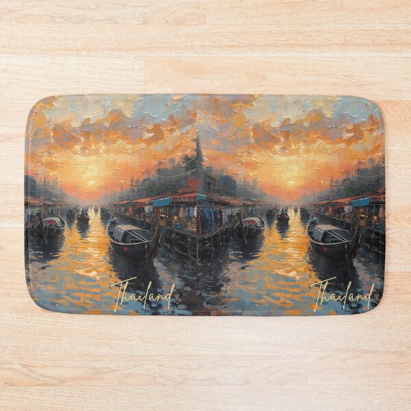 Item preview, Thailand Oil Color paint  canal life design no.121694T, brafdesign  designed and sold by Brafdesign.