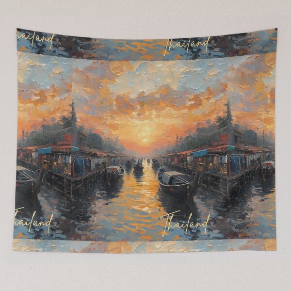 Item preview, Thailand Oil Color paint  canal life design no.121694T, brafdesign  designed and sold by Brafdesign.
