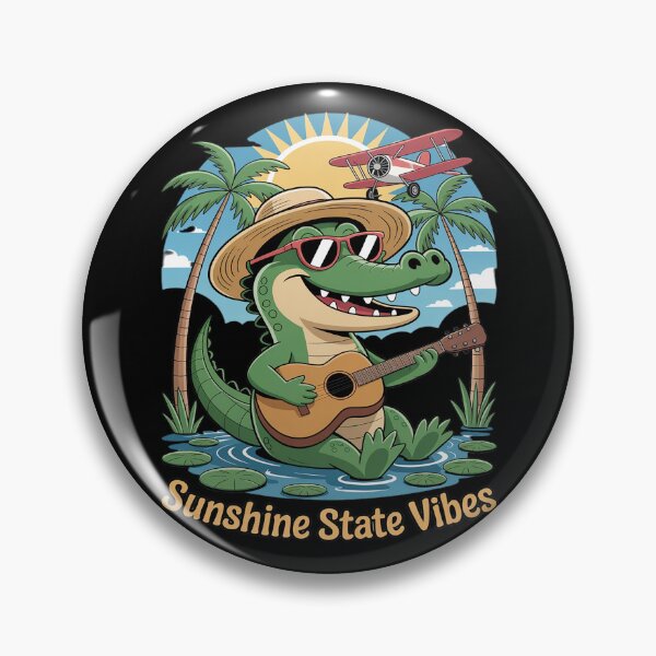 Item preview, Florida Vacation Sunshine State Vibes Alligator Souvenir designed and sold by ProudForFunny.