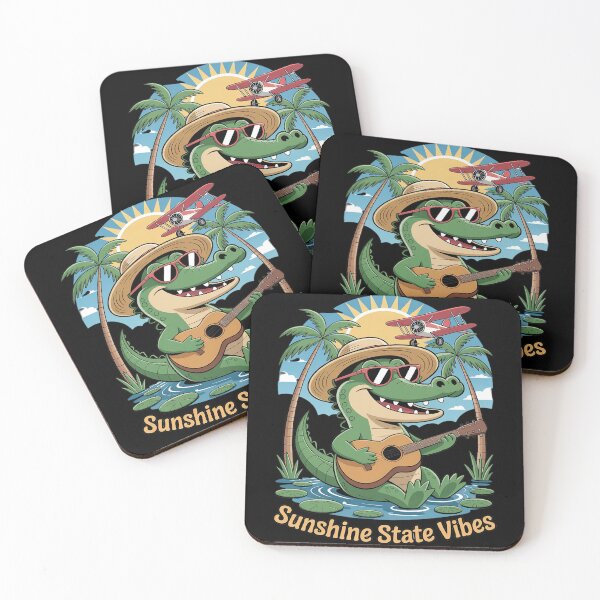 Item preview, Florida Vacation Sunshine State Vibes Alligator Souvenir designed and sold by ProudForFunny.