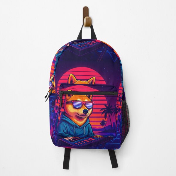 Item preview, Pixel Synth Pup: Vaporwave Sunset Vibes designed and sold by LuxuryApparels.