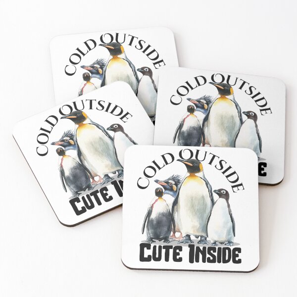 Item preview, Cold Outside, Cute Inside PENGUIN designed and sold by Kidult Minds.