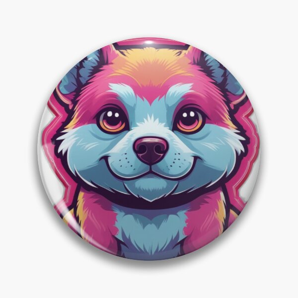 Item preview, Neon Kawaii Fox Puppy designed and sold by MiniPrintMagic.