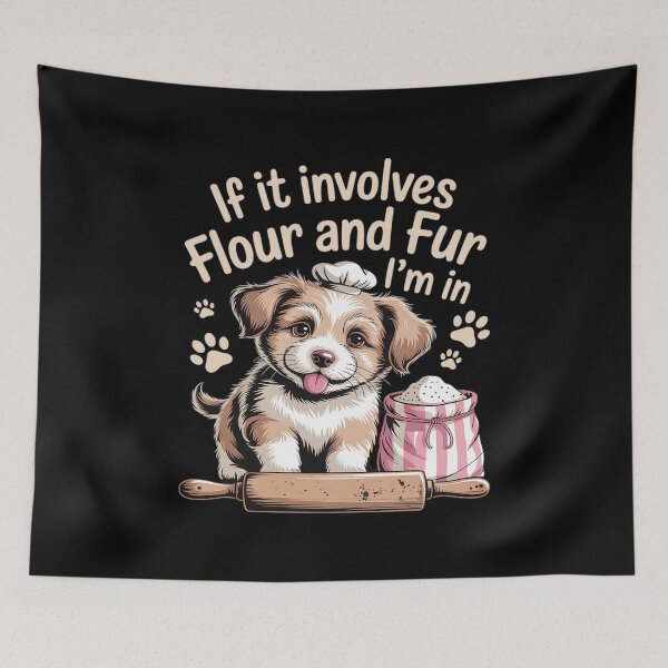 Item preview, Flour and Fur Quote for Baking and Dog Enthusiasts designed and sold by ProudForFunny.