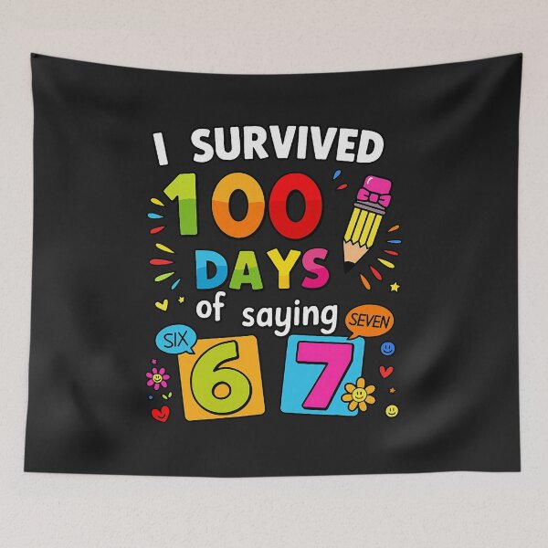Item preview, I Survived 100 Days of 67 100th Day of School Kids Teacher  designed and sold by ArleneRowe.