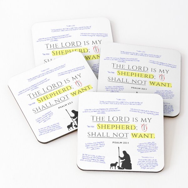 Item preview, The Lord is My Shepherd - Psalm 23 Scripture Bible Christian T-Shirt, gift for her, gift for him, Bible T-Shirt Inspirational Religious Christian Tee  designed and sold by Bee4Boy.