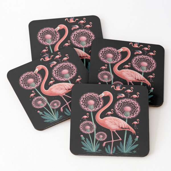 Item preview, Flower Dandelion Exotic Animal Tropical Bird Pink Flamingo designed and sold by ProudForFunny.
