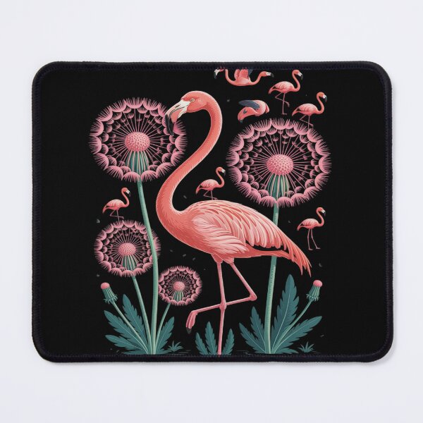 Item preview, Flower Dandelion Exotic Animal Tropical Bird Pink Flamingo designed and sold by ProudForFunny.