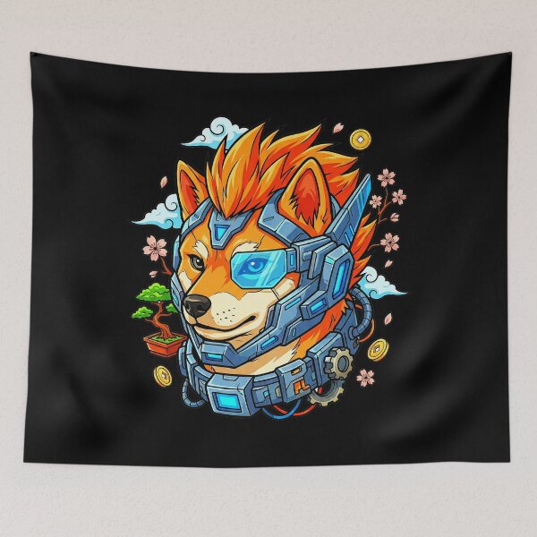Item preview, Robotic Shiba Inu dog with futuristic armor cyberpunk style designed and sold by Tong4130.