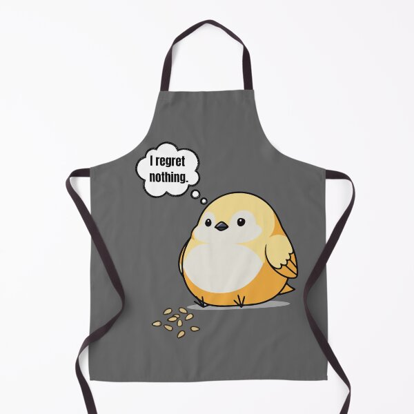Item preview, I Regret Nothing Funny Chubby Bird Cartoon T-Shirt designed and sold by JustFunnyStuff.