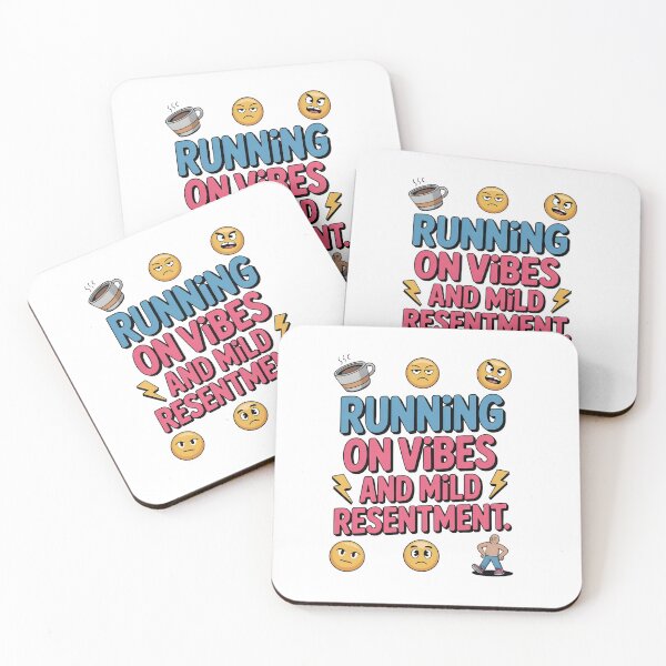Item preview, Funny Saying Quotes Running on Vibes and Mild Resentment designed and sold by Emotionville.