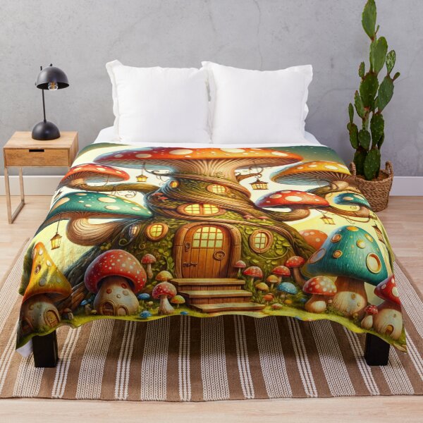 Item preview, Mushroom Town Magic designed and sold by Undersea Ai Art.
