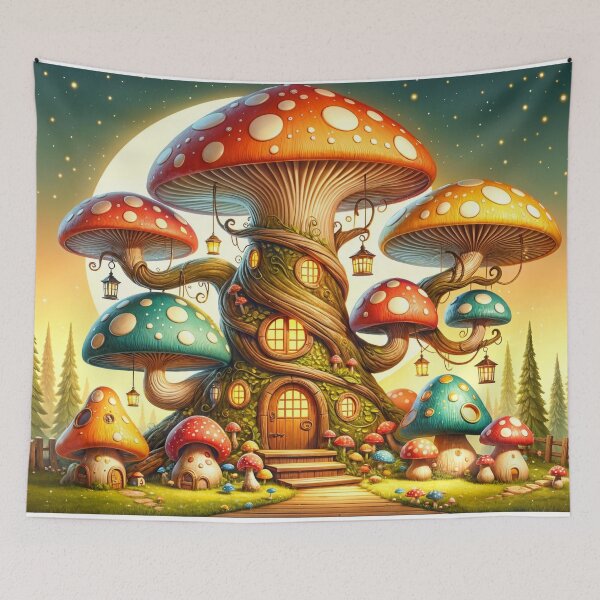 Item preview, Mushroom Town Magic designed and sold by Undersea Ai Art.