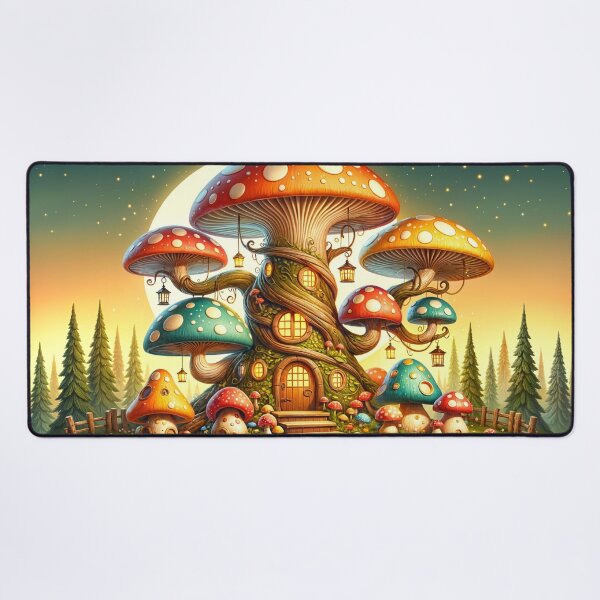 Item preview, Mushroom Town Magic designed and sold by Undersea Ai Art.