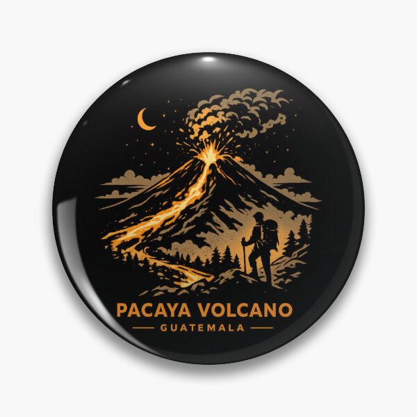Item preview, Pacaya Volcano Guatemala Line Art | Lava Hiking Adventure designed and sold by Globalcitytees.