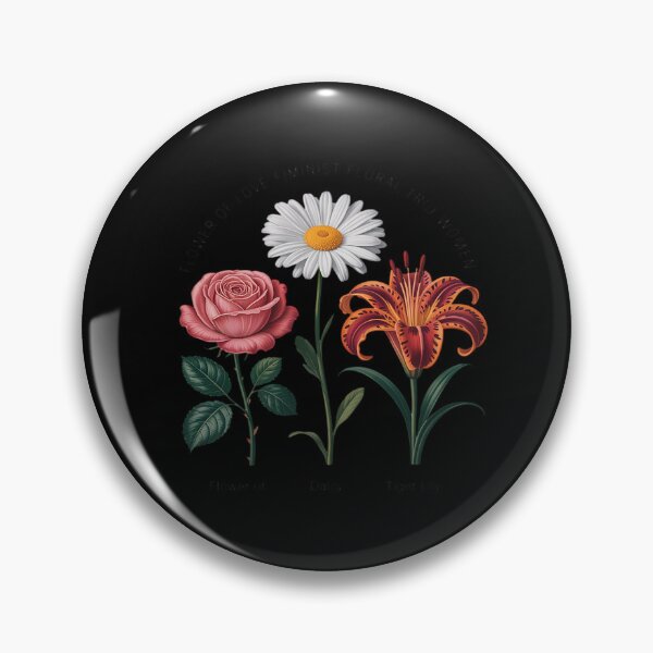 Item preview, Flower of Love Daisy Tiger Lily Feminist Floral Trio designed and sold by ProudForFunny.