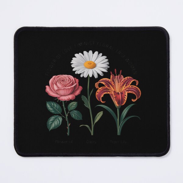 Item preview, Flower of Love Daisy Tiger Lily Feminist Floral Trio designed and sold by ProudForFunny.