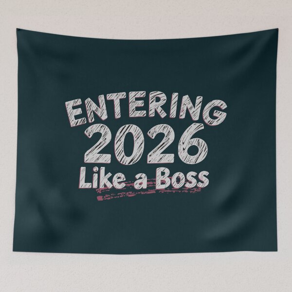 Item preview, Entering 2026 Like a Boss with red stripe designed and sold by DavidTeeStudio.