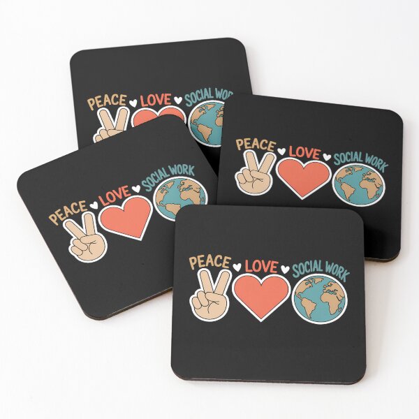 Item preview, Peace Love Social Work Social Worker designed and sold by consfafaperi.