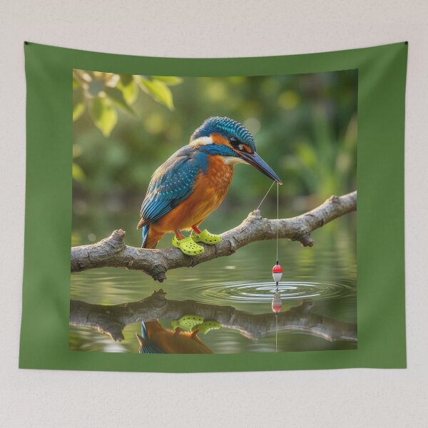 Item preview, Kingfisher Fishing in Crocs designed and sold by Tridentulus.
