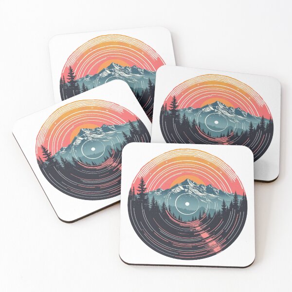 Item preview, Mountains and forest on vinyl. designed and sold by CrazyAlpacaDSGN.