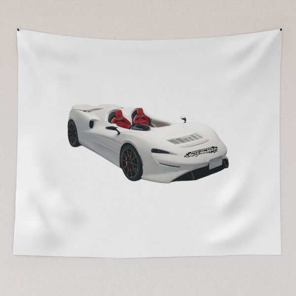 Item preview, White Supercar Convertible – Futuristic Sports Car Art Sticker  designed and sold by Artuer69.